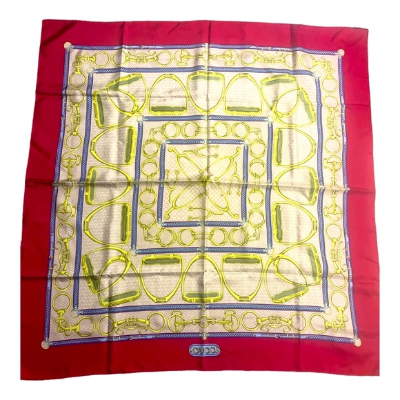 🔥Gucci RARE Horsebit Silk Scarf🔥 - Picture 2 of 7